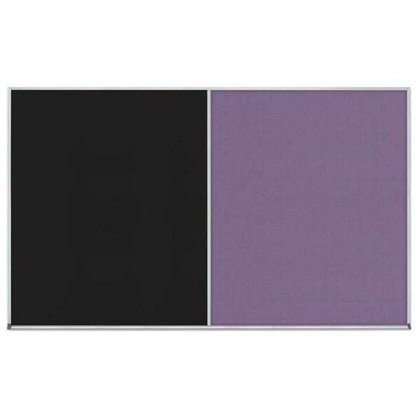 Triple Door Radius Corkboard, 72"x48", Sat, UV70055RC-SATIN-PEARL